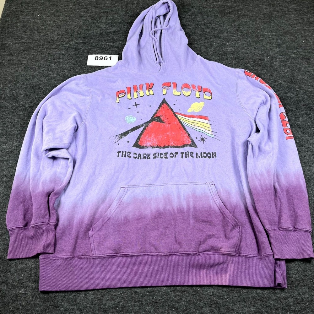 Pink Floyd Hoodie Mens XL Purple Dark Side Of The Moon Graphic Print Hooded‎
